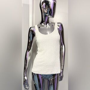 Joe Fresh - Creamy White Sequinned Tank Top - White Fruit-Loop Sequin